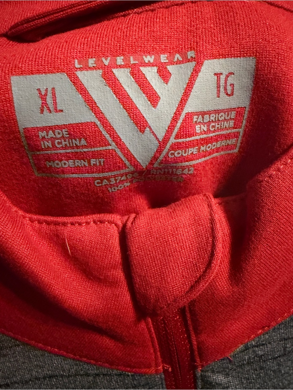 Levelwear Men’s Red Zip-Up Sweater